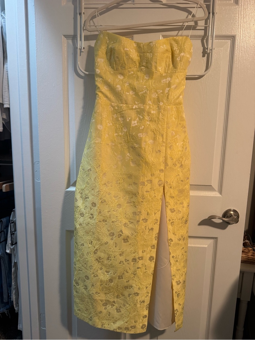 Amanda Uprichard Ivy Midi Dress Lemon Yellow